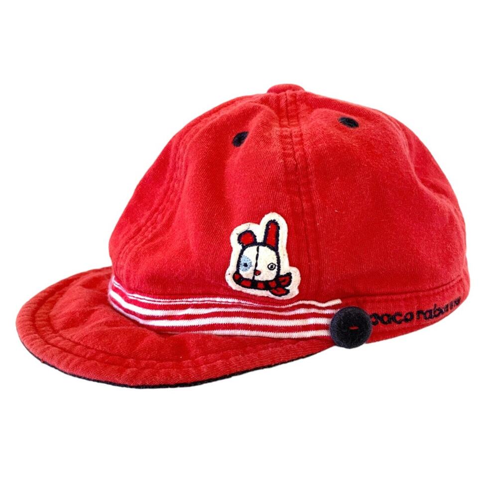 Paco Rabanne Paris Children's Red Cotton Hat Cap Korean Size 52 Baby Kids
